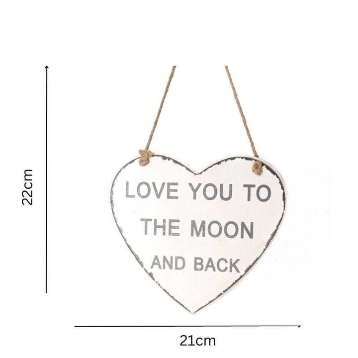 Willow &amp; Silk Heart-Shape 22cm White &