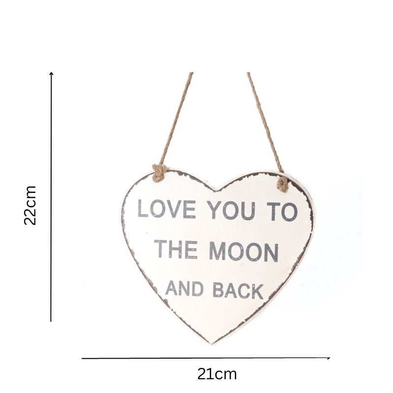 Willow &amp; Silk Heart-Shape 22cm White &