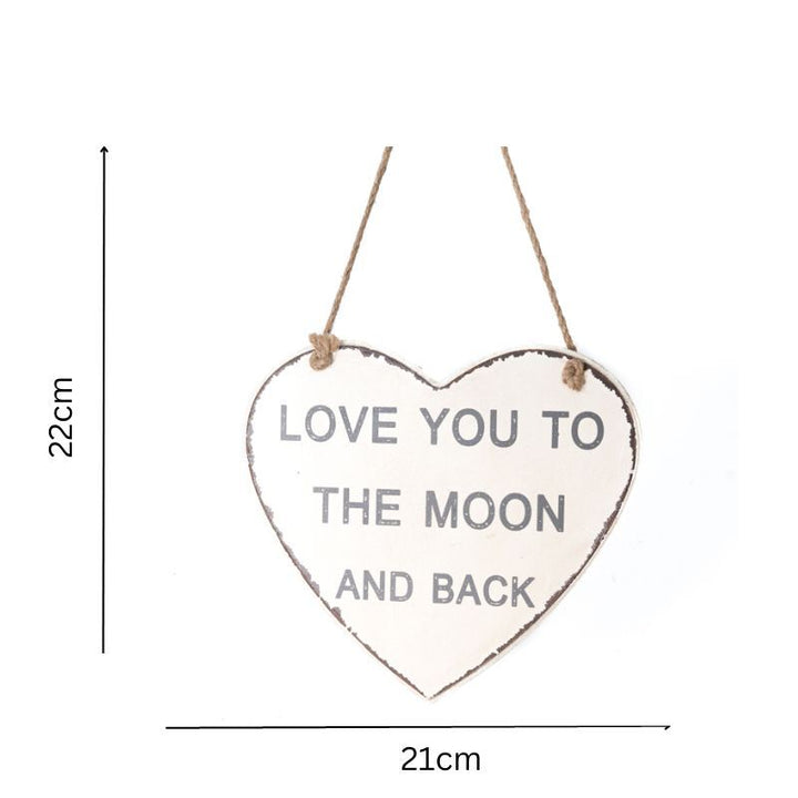 Willow &amp; Silk Heart-Shape 22cm White &
