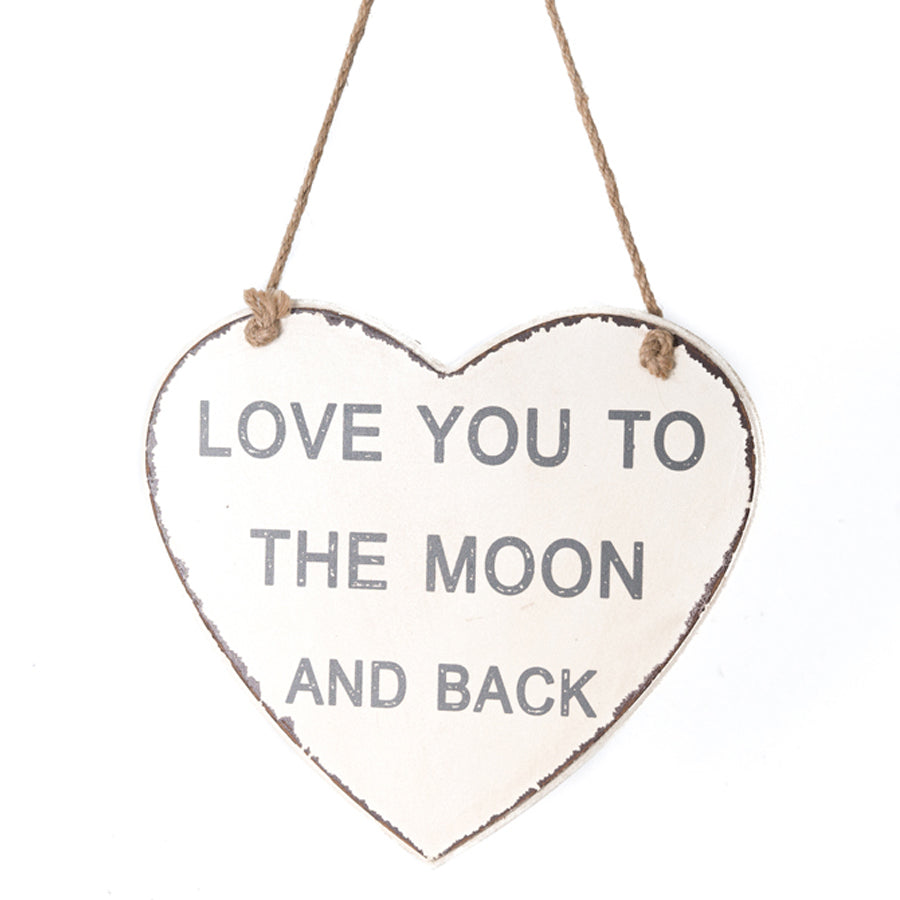 Willow &amp; Silk Heart-Shape 22cm White &