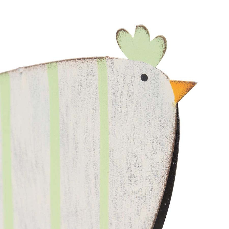 Willow &amp; Silk Metal 17.5cm Set of 2 Stripe &amp; Spot Chook Ornament
