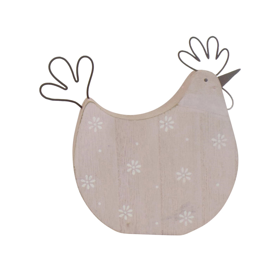 Willow &amp; Silk Set of 2 Pink 17cm/12.5cm Polka Dot Chook Ornaments
