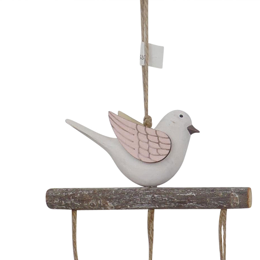 Willow &amp; Silk Hanging Set of 2 Wooden 42cm Flying Bird Flocks Wall Accent