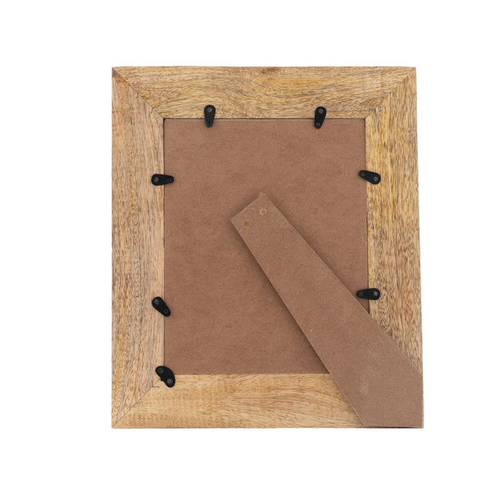 Willow &amp; Silk Photo Frame Handmade Wooden 36cm Swirl Natural/White Table Decor