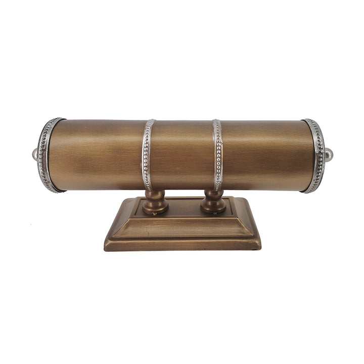 Willow &amp; Silk Tabletop Calendar Antique Rolled Metal 35cm
