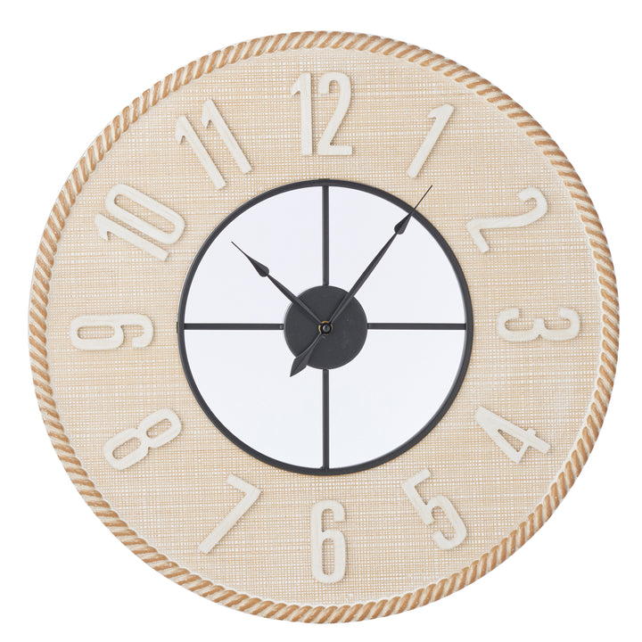 Willow &amp; Silk 60cm Hampton Style Clock w Numbers 60x3cm