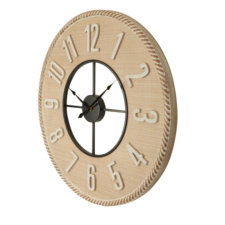 Willow &amp; Silk 60cm Hampton Style Clock w Numbers 60x3cm