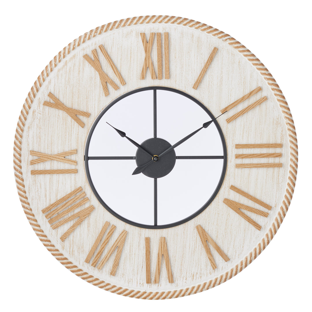 Willow &amp; Silk 60cm Hampton Style Clock w Roman Numerals 60x3cm