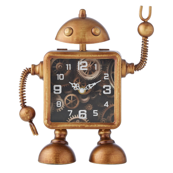 Willow &amp; Silk Copper Robot Table Clock 25x7.5x28cm