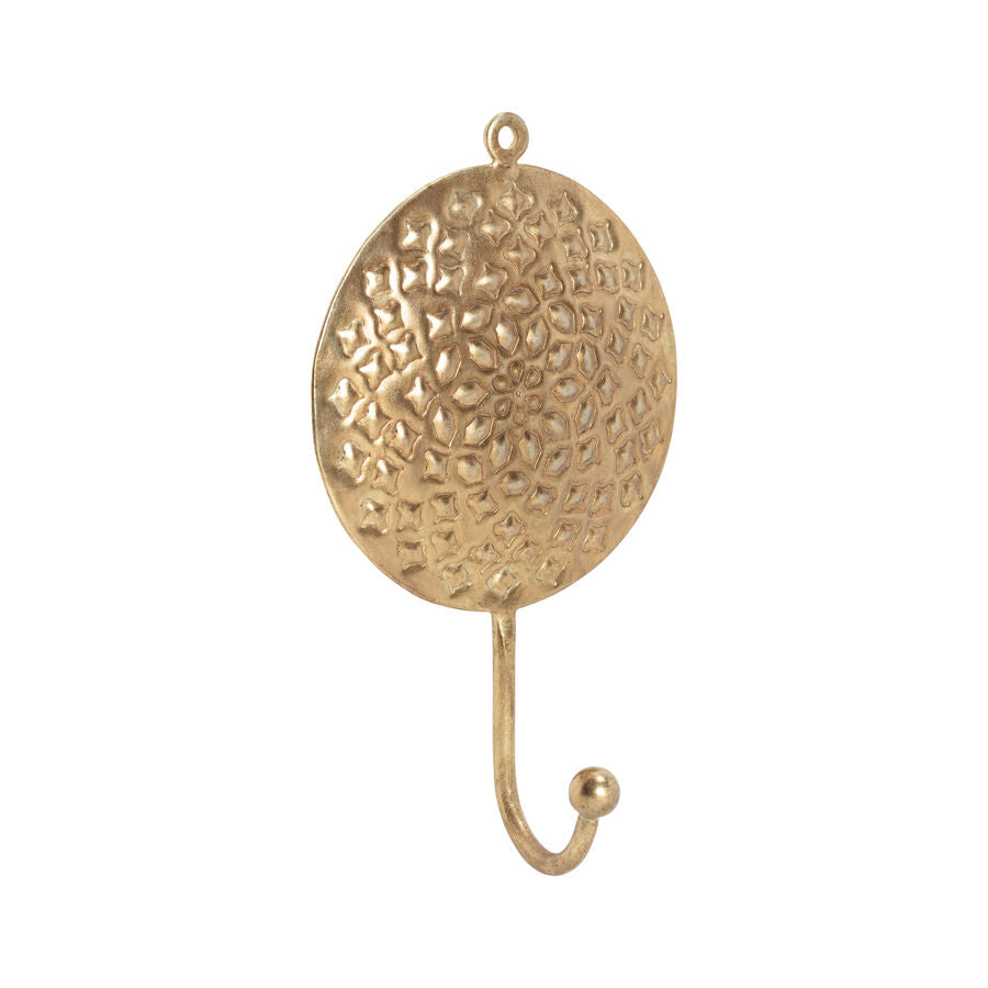 Willow &amp; Silk Metal 21cm Set of 4 Mandala Hat/Scarf Round Wall Hooks