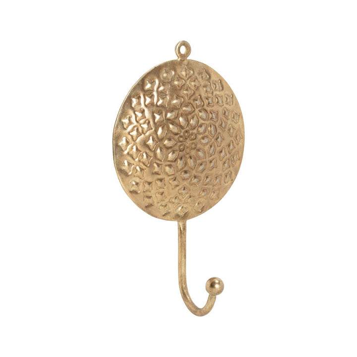Willow &amp; Silk Metal 21cm Set of 4 Mandala Hat/Scarf Round Wall Hooks