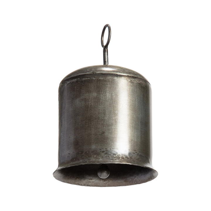 Willow &amp; Silk Vintage Metal 18cm Silver Bell Door/Garden Ornament