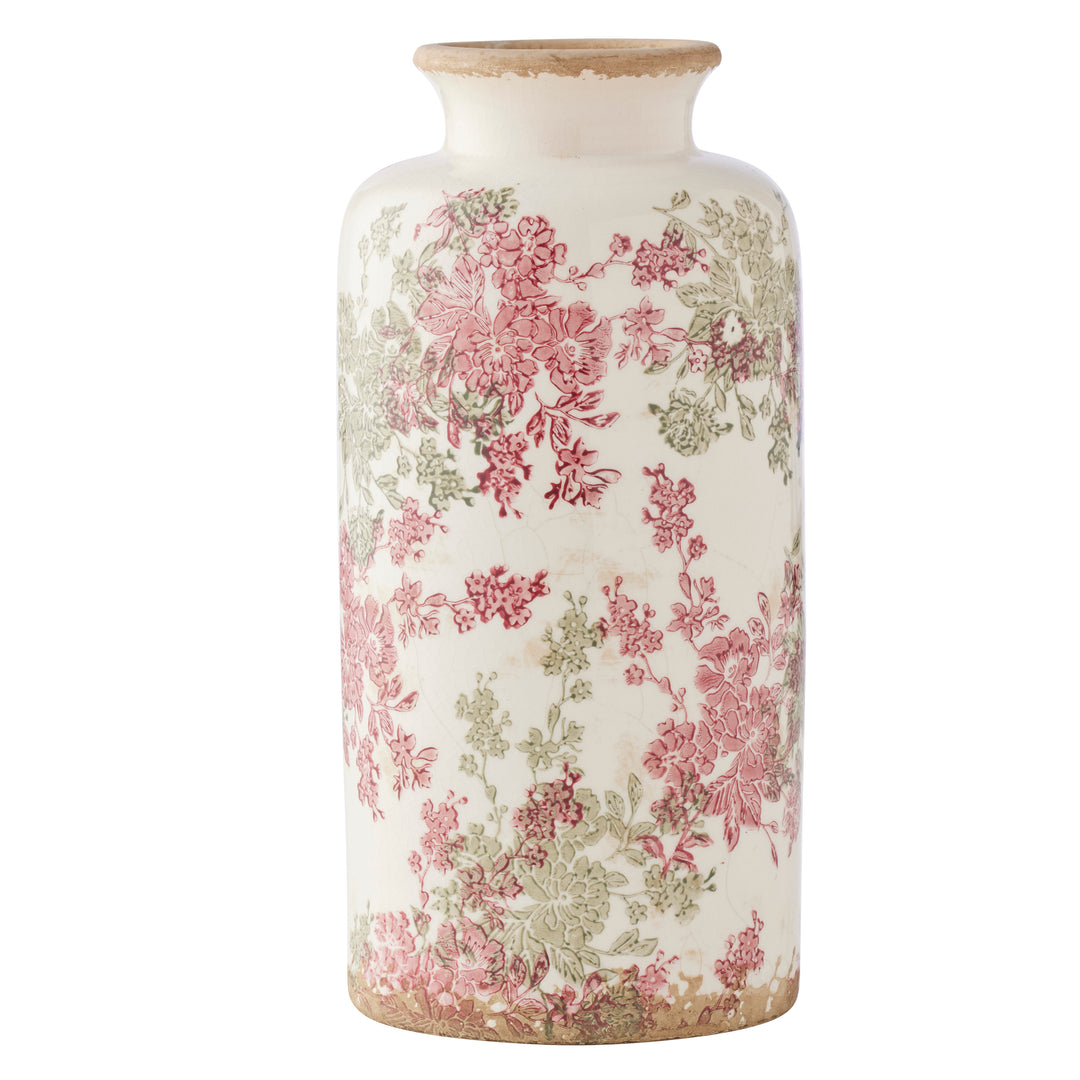 Willow &amp; Silk Cherry Blossom Vase Lge (14.5x14.5x31.5cm)