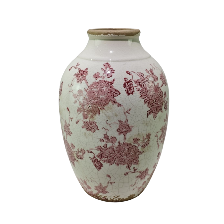 Willow &amp; Silk Cherry Blossom Traditional Vase 20x20x30.5cm