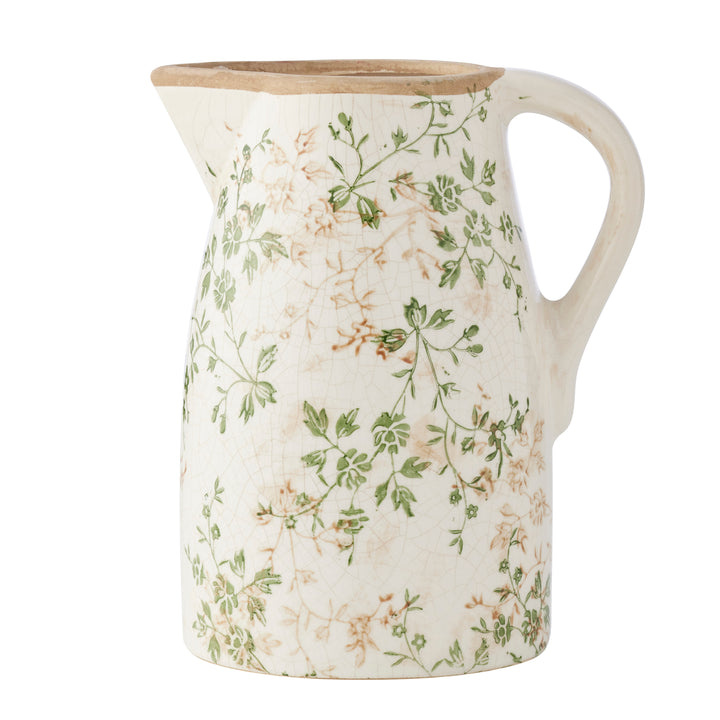 Willow &amp; Silk Green Leaf Jug Lge (20x16x24cm)