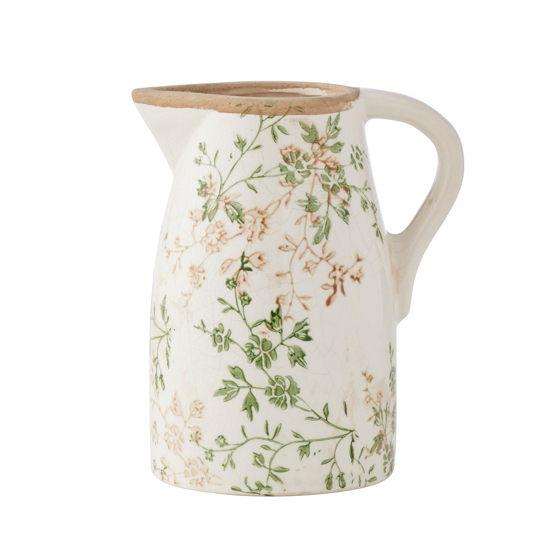 Willow &amp; Silk Green Leaf Jug Sml (16x12x19cm)