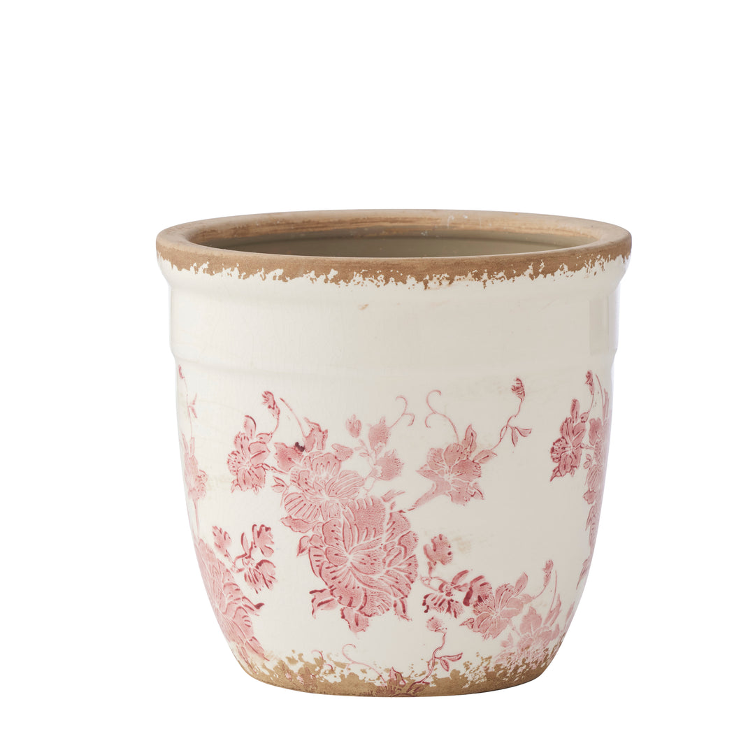 Willow &amp; Silk Cherry Blossom Planter Lge (18x18x16.5cm)