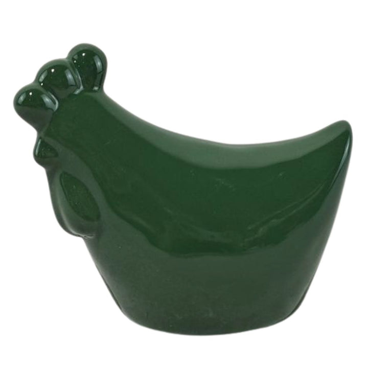 Willow &amp; Silk S/2 Green Bold Chickens 14x10x18/11.5x6x9.5cm