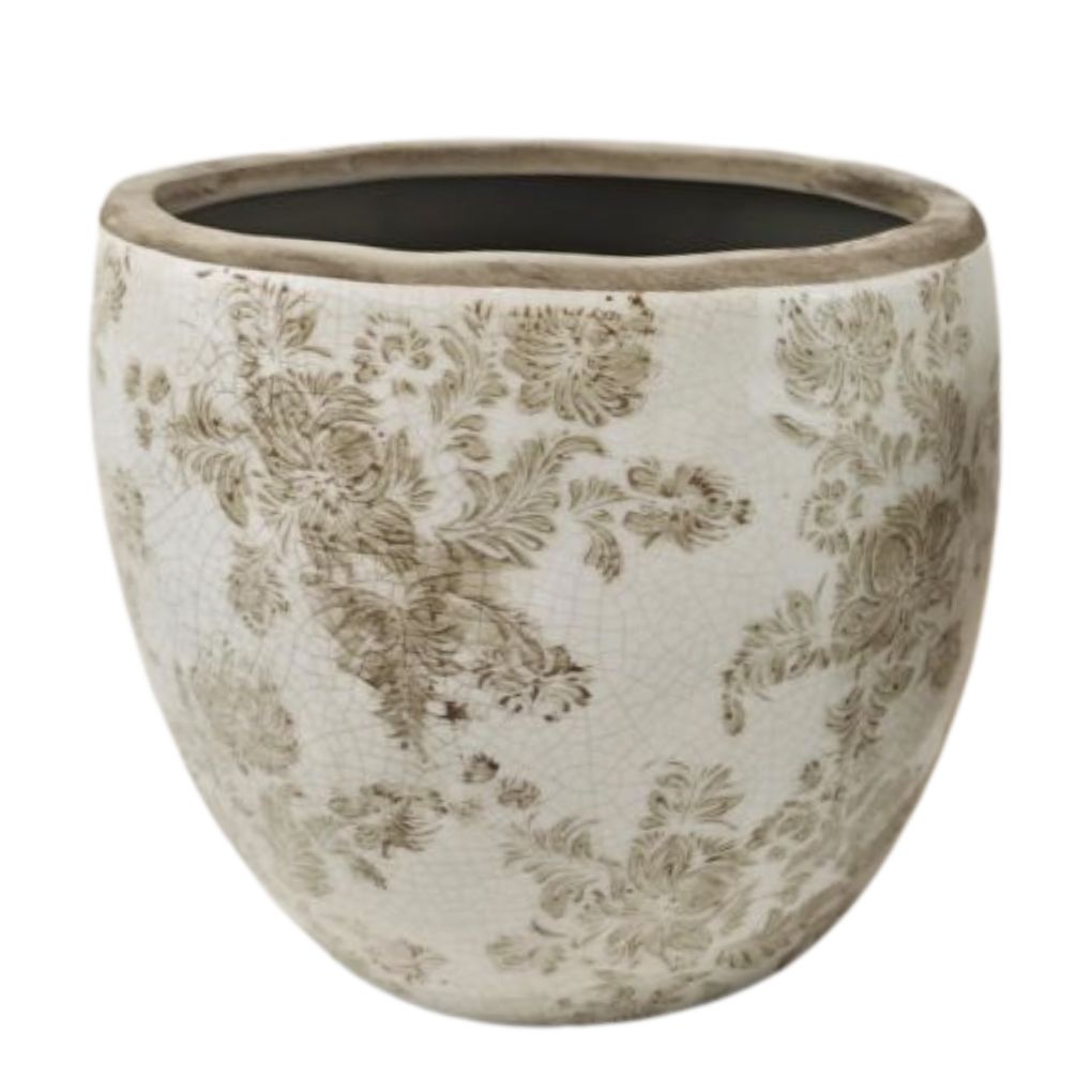 Willow &amp; Silk French Country Lge Pot Planter 20x20x19cm