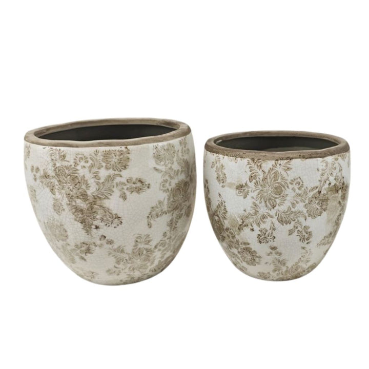 Willow &amp; Silk French Country Med Pot Planter 18.5x18.5x17cm