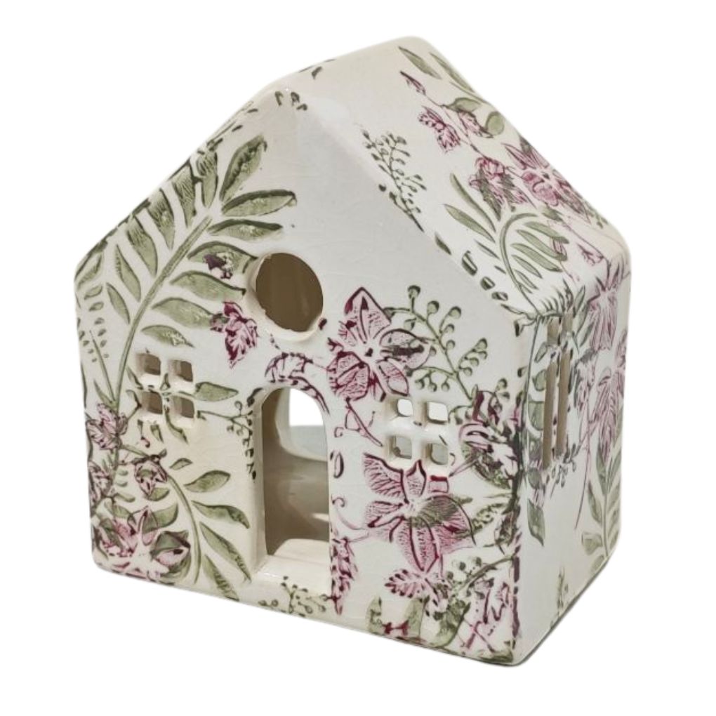 Willow &amp; Silk Wild Fern Small Tealight House 12x7.5x13cm
