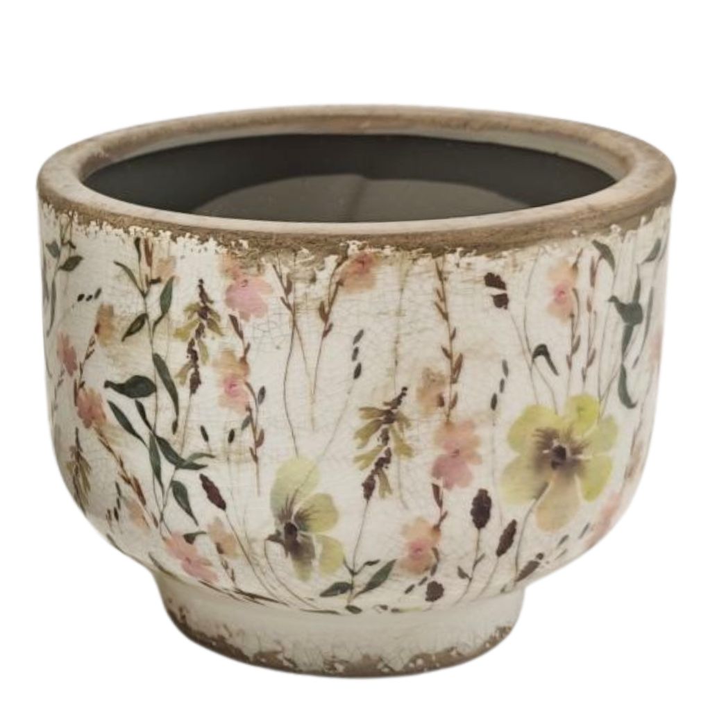 Willow &amp; Silk Wild Flower Planter 16x16x12.5cm