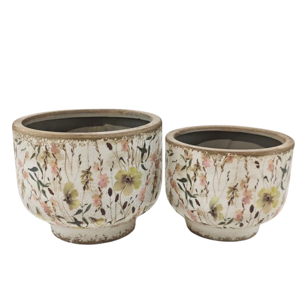 Willow &amp; Silk Wild Flower Planter 16x16x12.5cm