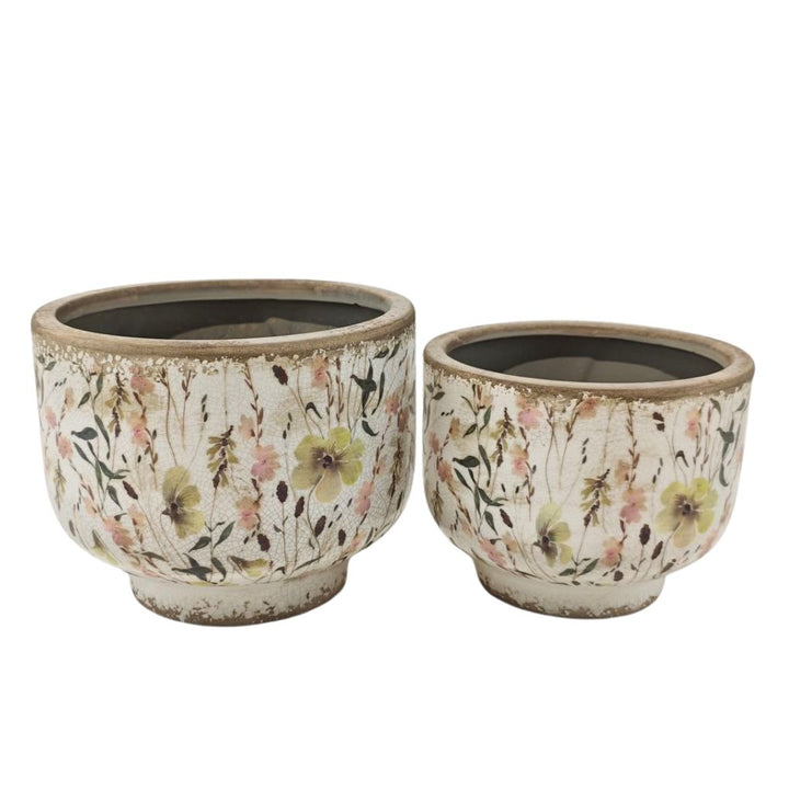 Willow &amp; Silk Wild Flower Planter 16x16x12.5cm