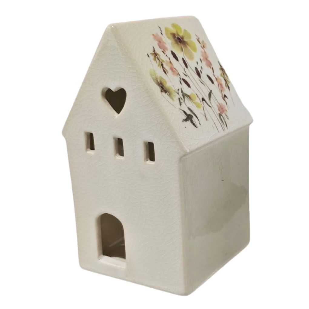 Willow &amp; Silk Wild Flower Tall Tealight House 11x10x19.5cm