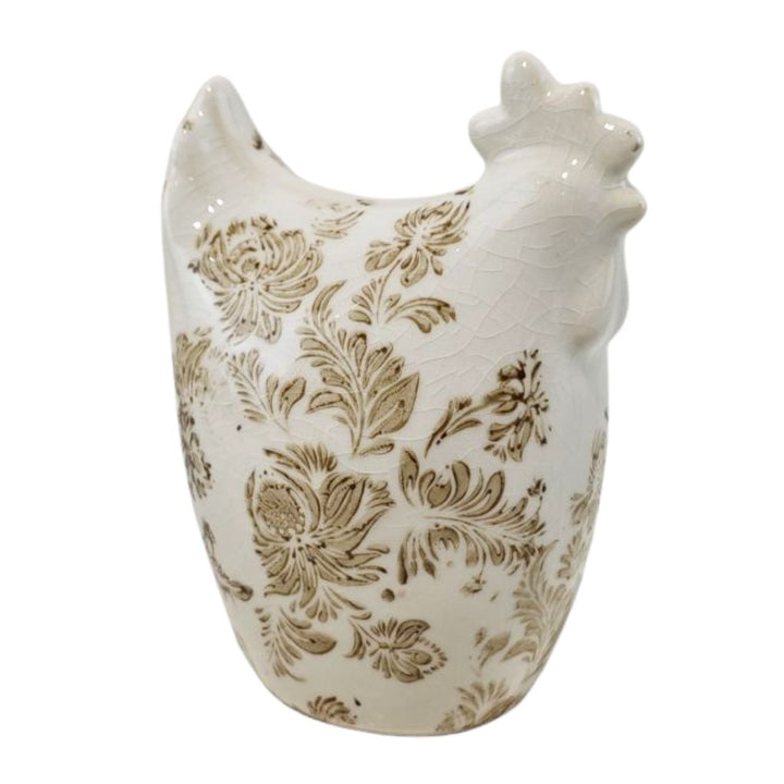 Willow &amp; Silk S/2 French Country Chooks 10.5x8x14.5/14x10x18cm