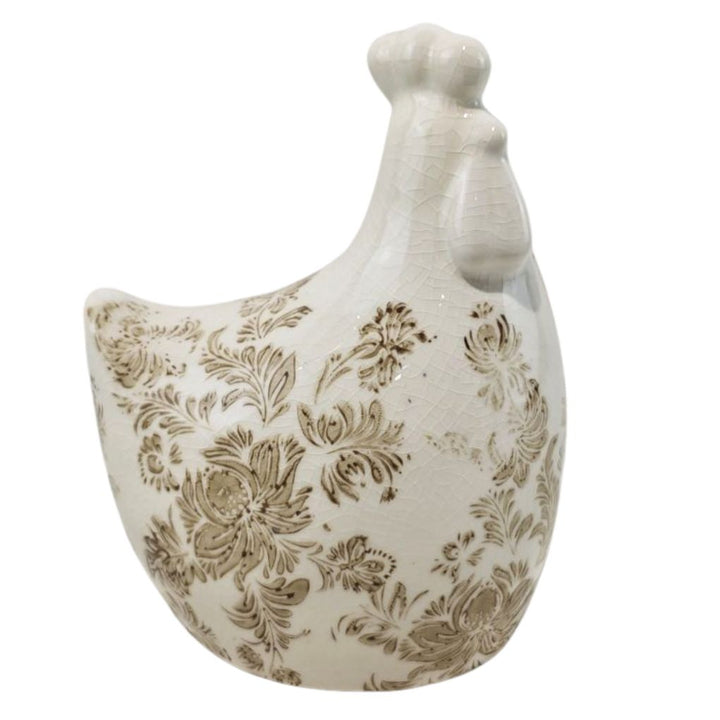 Willow &amp; Silk S/2 French Country Chooks 10.5x8x14.5/14x10x18cm