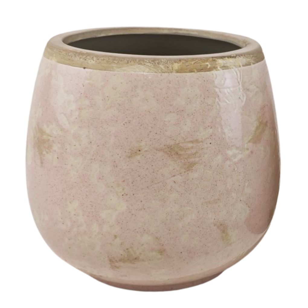 Willow &amp; Silk Pretty In Pink Lge Pot 19x19x17cm