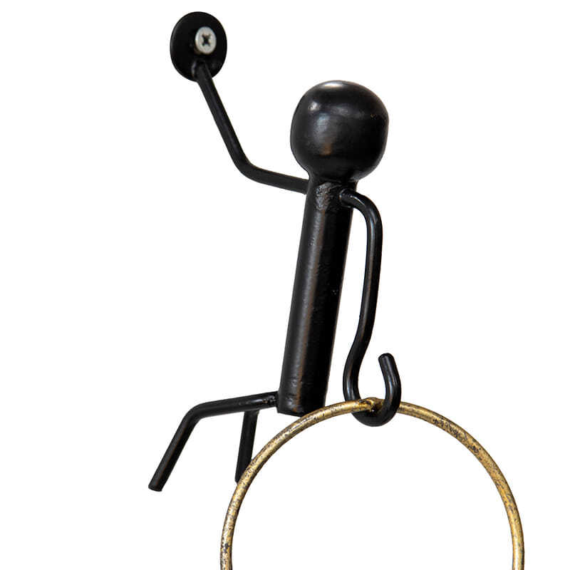 Willow &amp; Silk Climbing Man Black 15cm Metal Wall Hook