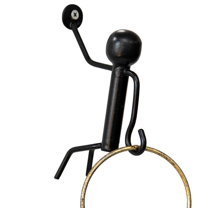Willow &amp; Silk Climbing Man Black 15cm Metal Wall Hook