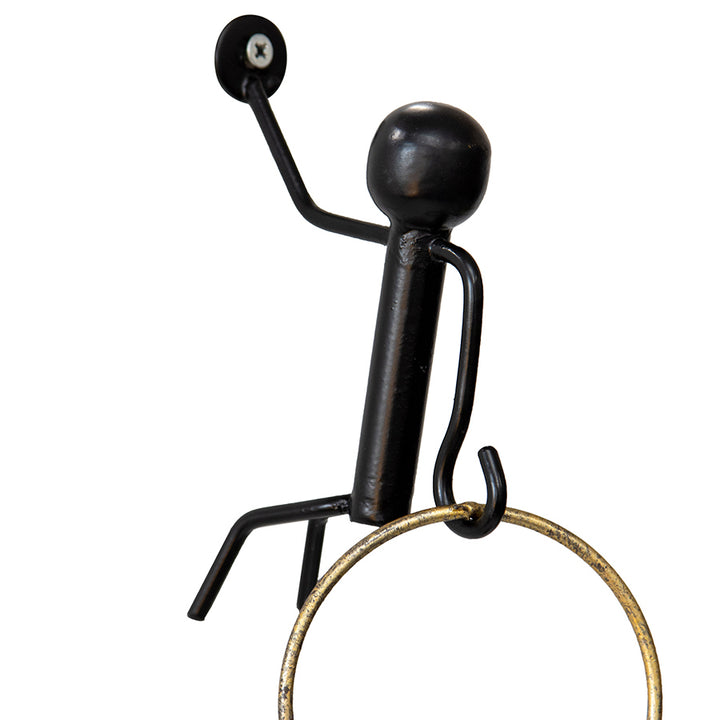 Willow &amp; Silk Climbing Man Black 15cm Metal Wall Hook