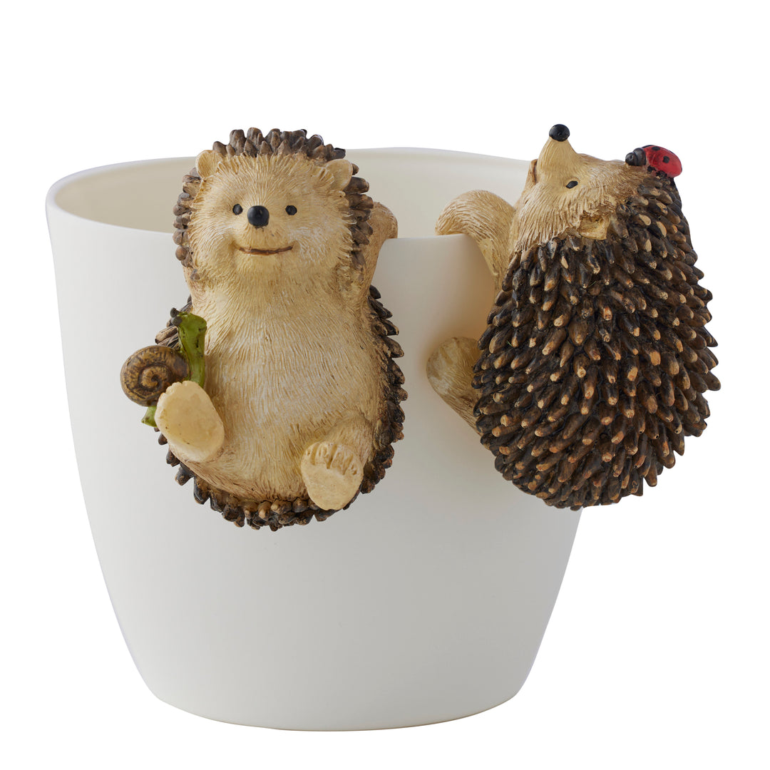 Willow &amp; Silk Set/2 Asst Hedgehogs w/ Snail &amp; Ladybug