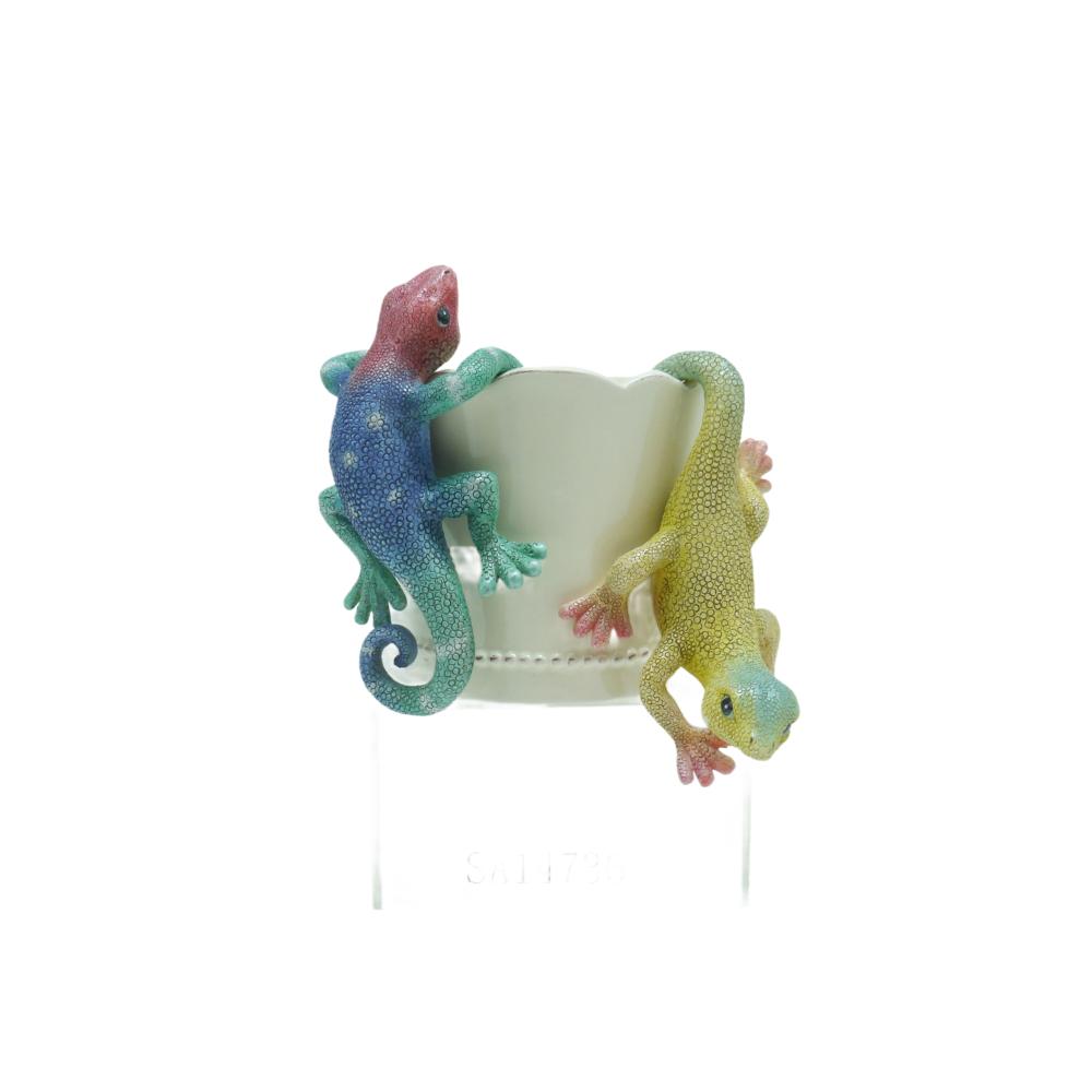 Willow &amp; Silk Set/2 Asst Gecko Pot Hangers