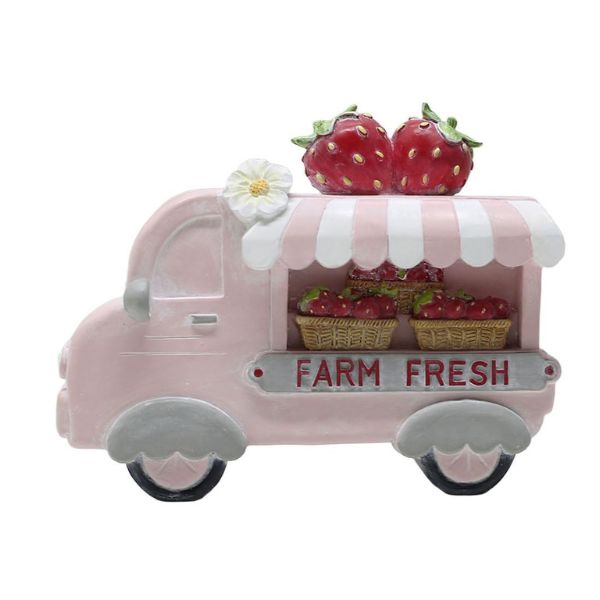 Willow &amp; Silk Strawberry Farm Fresh Truck 21.5x8x16.35cm