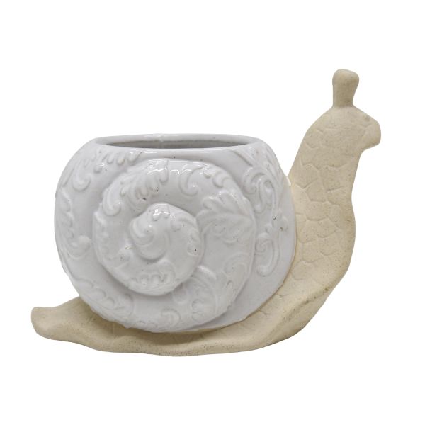 Willow &amp; Silk Snail Planter 25.4x14.2x15cm