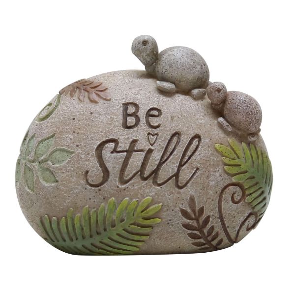 Willow &amp; Silk Be Still Turtle Garden Rock 16.2x7.6x13cm