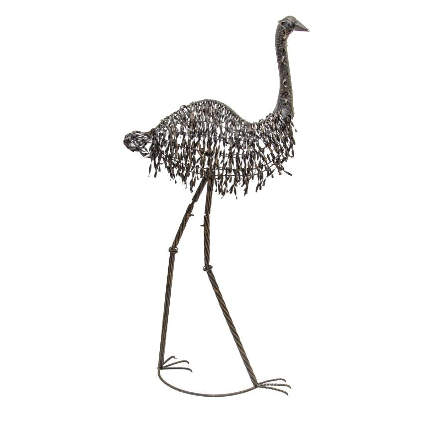 Willow &amp; Silk Large Metal Emu Garden Figurine