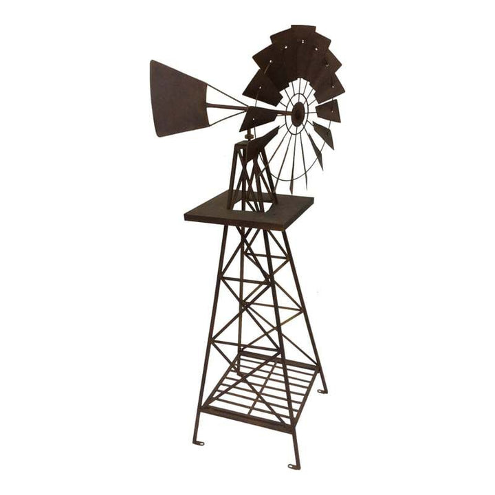 Willow &amp; Silk Rust Windmill Garden Ornament