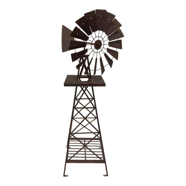 Willow &amp; Silk Rust Windmill Garden Ornament