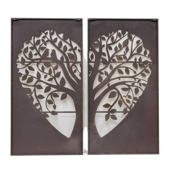 Willow &amp; Silk Lasercut 35.5cm Heart Tree Of Life/Birds Wall Art