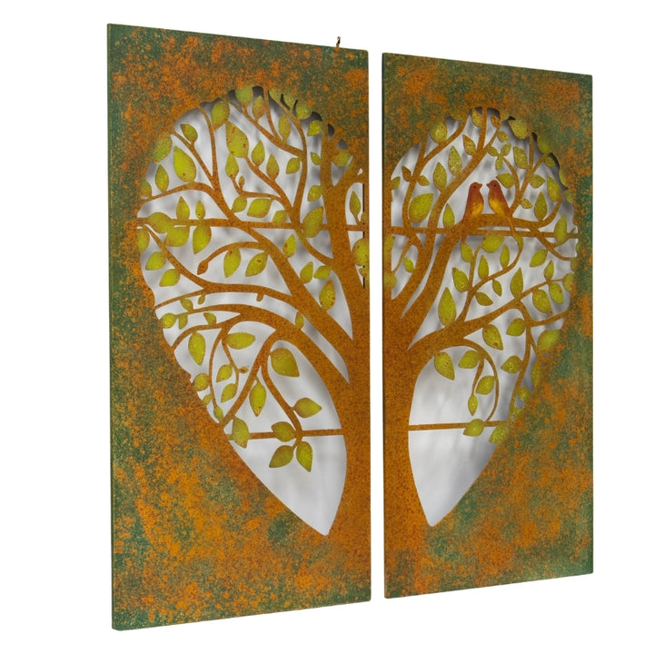 Willow &amp; Silk Lasercut 35.5cm Heart Tree Of Life/Birds Wall Art