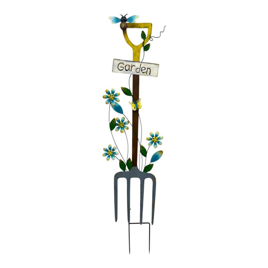 Willow and Silk 97cm Colour Fork Garden Stake/Wall Decoration 29x3x97cm