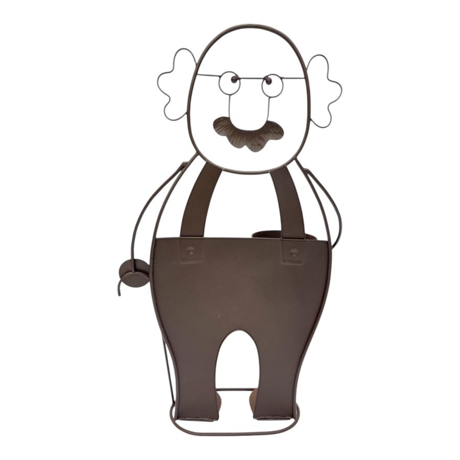 Willow &amp; Silk Colourful Grandpa w/Flower Pot 50x21.5x83cm