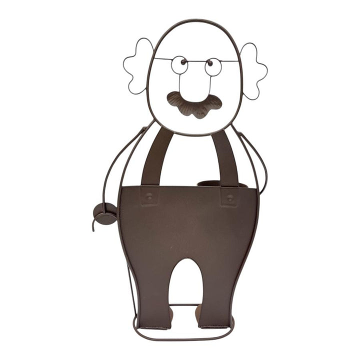 Willow &amp; Silk Colourful Grandpa w/Flower Pot 50x21.5x83cm