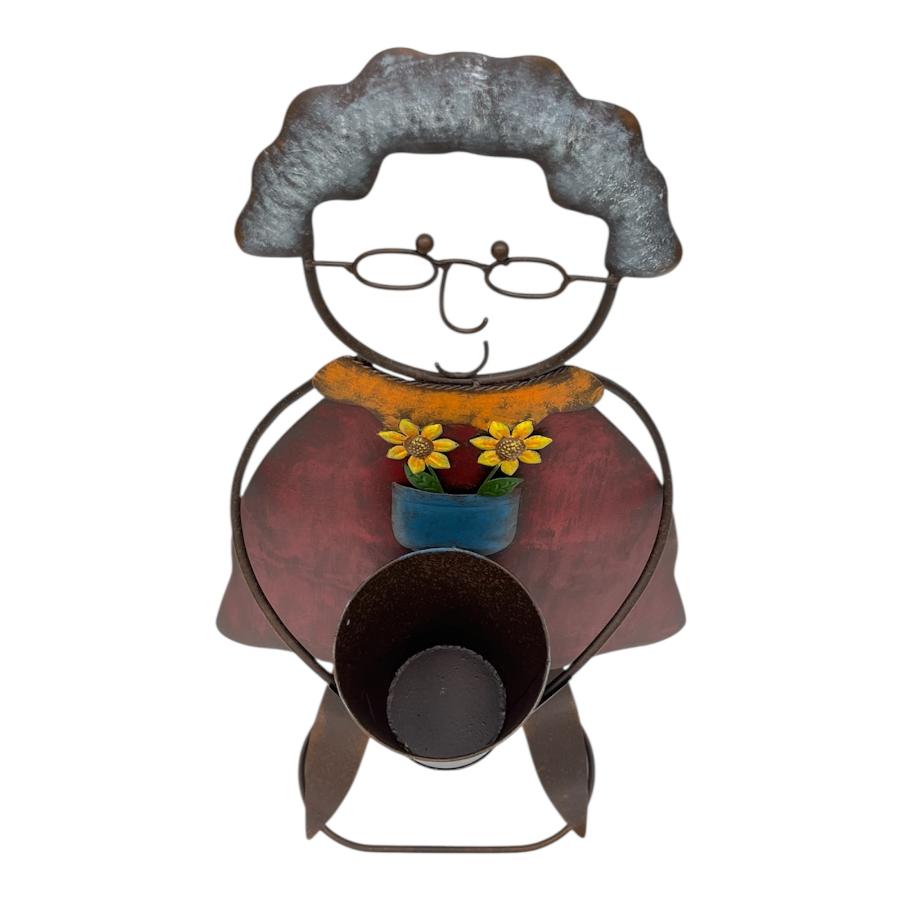 Willow &amp; Silk Colourful Nana w/Flower Pot 43x21.5x82cm