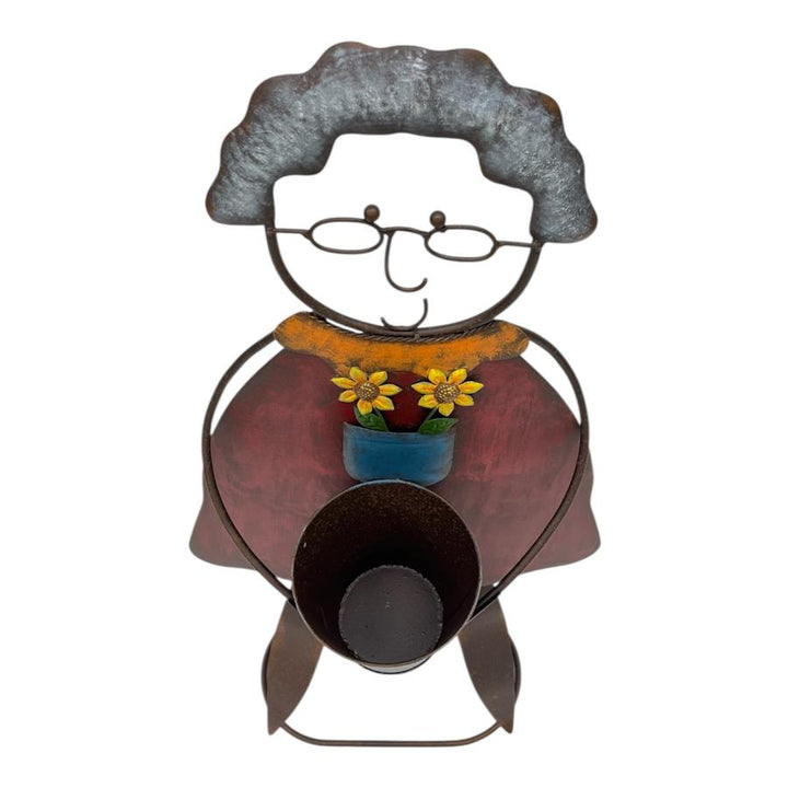 Willow &amp; Silk Colourful Nana w/Flower Pot 43x21.5x82cm